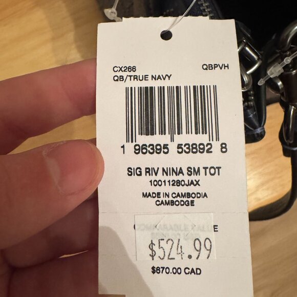 Coach Small Nina Tote with Signature Rivets - Navy - Picture 10 of 10